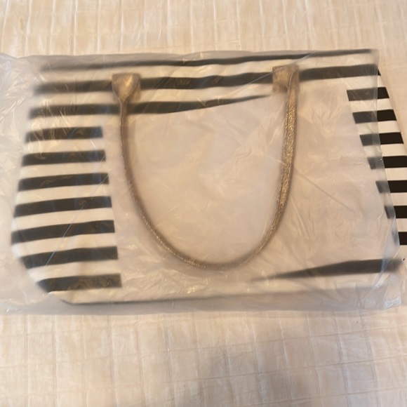 Mary Kay shoulder bag I love my Mary Kay purse Tote pocketbook striped - Picture 3 of 10